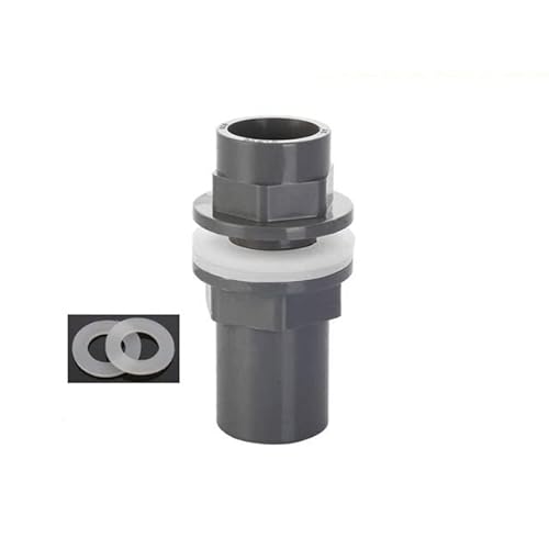 Schlauchadapter,Wasserhahnanschluss,1 Stück ID20–50 mm, verdickter Aquarium-Entwässerungsanschluss, Aquarium,PVC-Rohr, Abflussverbindung,Garten,Zuhause,Hydrokultur-Wasserrohr-Armaturen(Grey Id20mm) von LRFNKCT