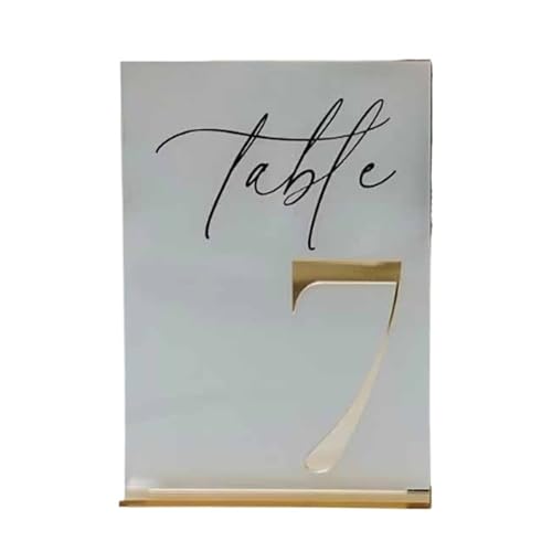 Tischnummer, Tischnummern in Mattgold, Dekoration for Hochzeiten(Table 1-10) von LRFNKCT