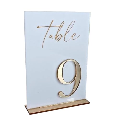 Tischnummer, Zeremonie und Empfang Gold Tischnummern Tisch Floral Herzstück(Table 1-20) von LRFNKCT