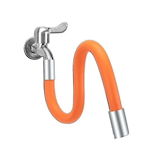 Wasserhahn-Verlängerungsrohr, Verstellbare Verlängerung 1/2 Zoll Wasserhahnverlängerung Badezimmereinstellung Frei biegbar Anti-Spritz-Sprudlerfilter Universal-Wasserrohr(Black 50cm) von LRFNKCT