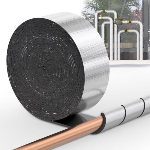 LRHELPBNR Rohrisolierung Hohe Dichte Rohrumwandlungsisolierung Schaumband Mit Selbstkleber Lärmreduzierung, Rohr Pole Wrap Für Winter(10cm x 10m,5mm) von LRHELPBNR