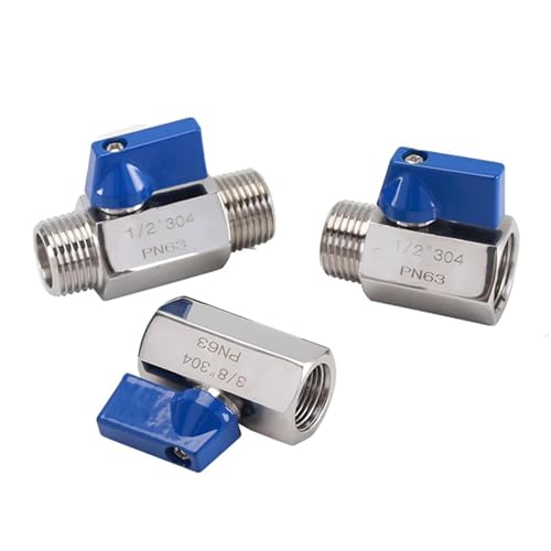 1/8 "1/4" 3/8 "1/2" 3/4 "1 zoll BSP Männlichen/Weiblichen Mini Ball Ventil 304 Edelstahl manuelle Tap Ventile Homebrew(1/2",BSP_MALE TO FEMALE) von LRMBGVIBI
