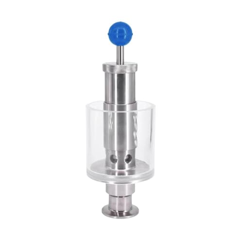1.5" Tri Clamp 0-3.0 Bar Adjustable Pressure Relief Safety Valve Sanitary SUS304 Stainless Steel for Beer Fermentation Tank(38mm Pipe OD K50.5mm) von LRMBGVIBI
