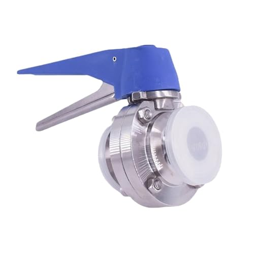 19 25 32 38 45 51mm Pipe OD x 1.5" 2" Tri Clamp Sanitary Butterfly Squeeze Trigger Flow Control Valve SUS 304 Stainless Brewing(45mm OD K64mm) von LRMBGVIBI