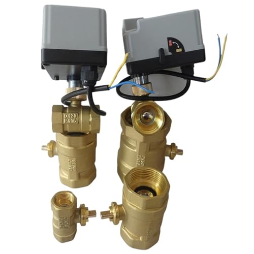 2-Draht-2-Steuerung 2-Wege-Elektroantrieb Motorisierter Messing-Kugelhahn AC220V DC12V-DC24V Elektrische Antriebe mit Handschalter(DN40,12VDC-24VDC_2 WIRE) von LRMBGVIBI