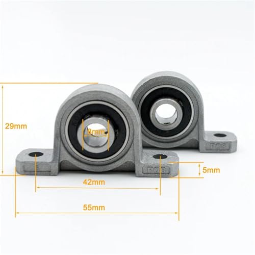 2 stücke 10 stücke KP08 Lager halterung Innen Durchmesser 8mm Zink-legierung Kissen Block Lager Mini Lager(10Pcs) von LRMBGVIBI