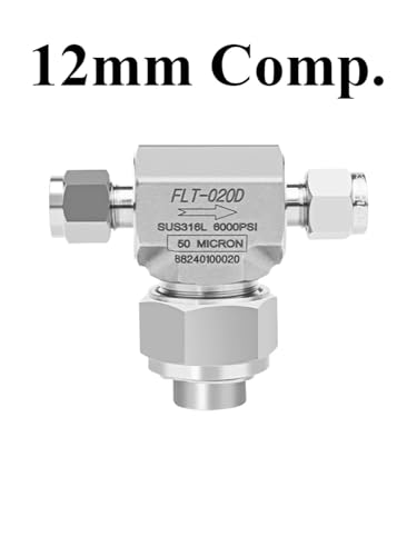 3 6 8 10 12 Mm 1/8" 1/4" 3/8" 1/2" Tube OD Compression Union T 316L Stainless Steell Filter Valve Lab Nitrogen Hydrogen Pure Gas(12mm Comp.) von LRMBGVIBI