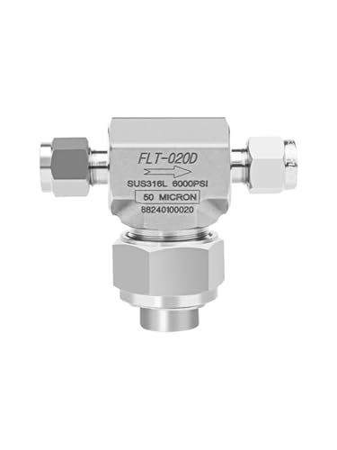 3 6 8 10 12 Mm 1/8" 1/4" 3/8" 1/2" Tube OD Compression Union T 316L Stainless Steell Filter Valve Lab Nitrogen Hydrogen Pure Gas(Male NPT1l4) von LRMBGVIBI