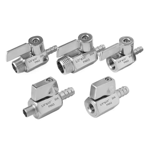 304 Stainless Steel Mini Ball Valve Sanitary NPT Female Male Thread Water Oil 2 Way Ball Valve Homebrew(7MM_3/4") von LRMBGVIBI