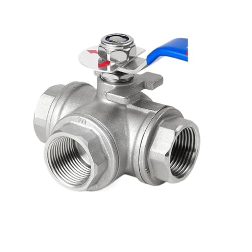 304 stainless steel three-way ball valve with switch buckle L/T type one in and two out inner wire valve switch 6/4 minutes(DN15) von LRMBGVIBI