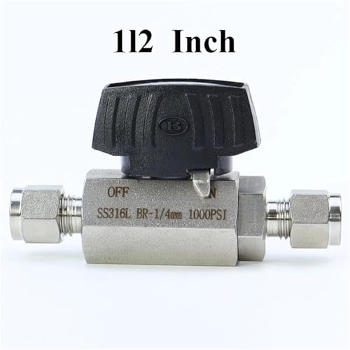 6 8 10 12 14 16 mm 1/4" 3/8" 1/2" 3/4" 1" Inch Tube OD Compression Union 316L Stainles Steel Hex Ball Valve 1000 PSI(1l2 Inch) von LRMBGVIBI