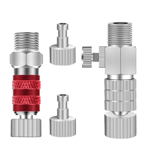 Air Brush Quick Release Coupling Adapter Airbrush Adjustment Control Valve Quick Disconnect Fit 1/8"Tool for Airbrush Sprayer(Only 2PCS Plug Male) von LRMBGVIBI