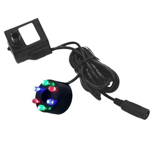 DC 12 V 24 V Spannung 3 W Sechsfarbige Traumblinklichter Wasserkreislauf Bürstenlose DC-Tauchpumpe Steingartenbrunnen Aquariumpumpe(DC 12V) von LRMBGVIBI