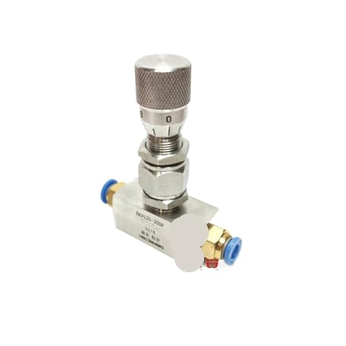 Fit 4 6 8 10 12 14mm OD PU Tube Push In Bulkhead 304 Stainless Shut Off Metering Micro Needle Valve Flow Regulating(Straight,8mm) von LRMBGVIBI