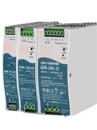 LRMBGVIBI SDR-120-24 DIN Rail Switching Power Supply with 12V/24V/48V Output, 5A/10A/20A Current, and 75W/240W/480W Rated Power(SDR-240-48 48V5A) von LRMBGVIBI