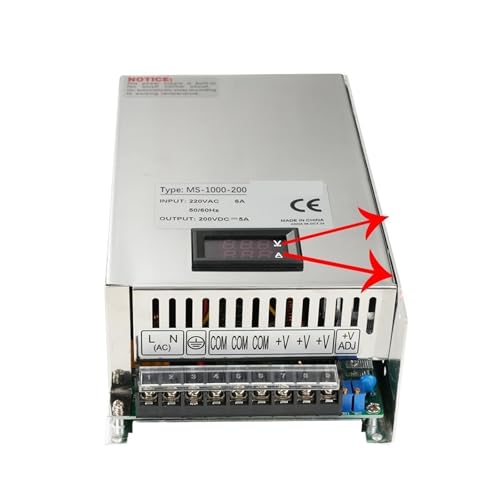 LRMBGVIBI Switching Power Supply MS-1000W 1500W 180V-264V AC/DC 12V 15V 24V 36V 48v 60V 68V 72V 85V 110V 150V 200V Voltage Adjustable SMPS(110V_0-30V) von LRMBGVIBI