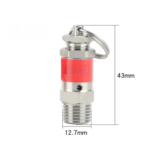 Mini 1/8" 1/4" BSPT Male 0.5-10 Bar 304 Stainless Steel 04 Stainless Sanitary Spring Pressure Relief Safety Valve Air Compressor(0.3mpa 3Bar) von LRMBGVIBI