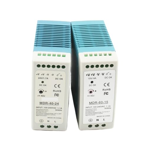 Mini Size Single Output Industrial DIN Rail switching Power Supply ac dc MDR 40W 60W driver output 5V 12V 15V 24V 36V 48V(15V_60W) von LRMBGVIBI