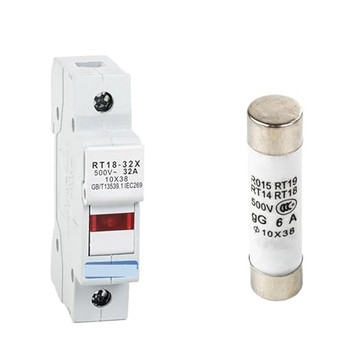 RT18-32X 1-4P 32A 63A 125A Din Rail Mounting Fuse Holders Fuse Holder Base 1Pole For 10x38mm Link Size AC690V 500V(With core 5A) von LRMBGVIBI