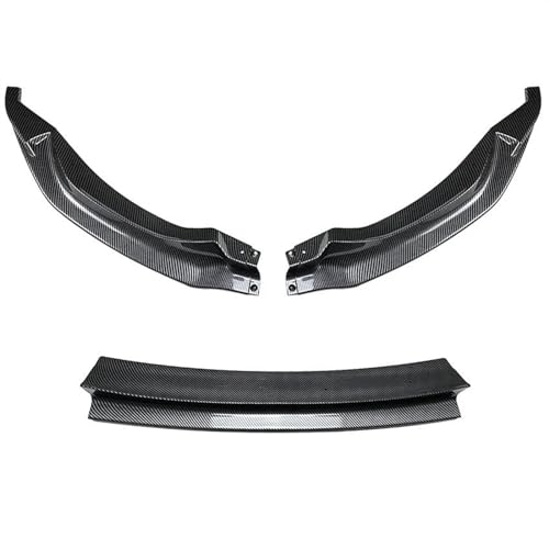 LRMDAKO Auto Frontspoiler 3PCS Auto Vorderen Stoßfänger Lip Spoiler Splitter Diffusor Splitter Abdeckung Körper Kits Für M3 F80 Für M4 F82 F83 2015-2020 Bumper Protector(Kohlefaser-Look) von LRMDAKO