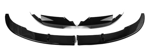 LRMDAKO Auto Frontspoiler Für 5 Series Für F10 Für M5 2012-2016 Frontspoilerlippe + Seitliches Lüftungsgitter-Ecksplitter-Abdeckungsset Bumper Protector(Glänzend schwarz) von LRMDAKO