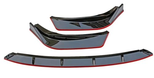 LRMDAKO Auto Frontspoiler Für Lexus Für IS250 Für IS350 Für IS300 Für F Sport 2014-2016 Auto Frontstoßstange Unterkinnlippe Spoiler Seitensplitter Deflektor Bumper Protector(Schwarz Rot) von LRMDAKO