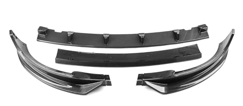 LRMDAKO Auto Frontspoiler Für Tesla Für Modell Y 2020-2023 Frontspoilerlippe Carbonfaser-Look/Schwarz Glänzend Auto-Unterteiler-Blade-Body-Kit Bumper Protector(Kohlefaser-Look) von LRMDAKO