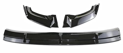LRMDAKO Auto Frontspoiler Für VW Für Tiguan L 2017-2020 Auto Frontschürze Spoiler Front Schaufel Lip Splitter Diffusor PP Schützen Körper Kit Bumper Protector(Schwarz glänzend) von LRMDAKO