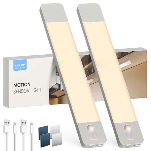 LROLTEF Schrankbeleuchtung Led Lampe mit Bewegungsmelder - 20cm 4000K Aufladbar Unterbauleuchte Küche mit 1100mAh Batterie Innen - Dimmbar Kleiderschrank Licht Treppenbeleuchtung | 2 Stück LROLTEF Schrankbeleuchtung Led Lampe mit Bewegungsmelder - 20cm 4000K Aufladbar Unterbauleuchte Küche mit 1100mAh Batterie Innen - Dimmbar Kleiderschrank Licht Treppenbeleuchtung | 2 Stück von LROLTEF