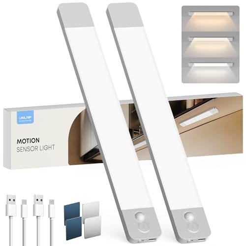 LROLTEF Schrankbeleuchtung Led Lampe mit Bewegungsmelder - 40cm 2200mAh 6500K 4000K 3000K 3 Farbtemperaturen Dimmbar Unterbauleuchte Küche - Aufladbar Kleiderschrank Licht Treppenbeleuchtung | 2 Stück LROLTEF Schrankbeleuchtung Led Lampe mit Bewegungsmelder - 40cm 2200mAh 6500K 4000K 3000K 3 Farbtemperaturen Dimmbar Unterbauleuchte Küche - Aufladbar Kleiderschrank Licht Treppenbeleuchtung | 2 Stück von LROLTEF