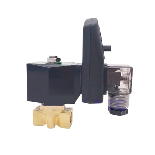 0-90bar 2-Wege-Wasserhochdruck-Magnetventil 1/8" 1/4" BSP Öffnung 1,5mm normalerweise geschlossenes Messing-Timer-Ablassventil(1/4",AC220V) von LRPLLWNT