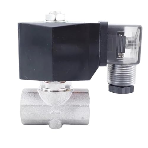 100Bar 150Bar GSPG-06 2 Weg Wasser Hochdruck Magnetventil 3/8 "1/2" 24V Öffnung 6mm NC Edelstahl 304 Ventil(1/2",DC12V_150BAR) von LRPLLWNT