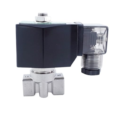 150Bar GSPG-06 2 Weg Wasser Hochdruck Magnetventil 1/4 "220V 24V Öffnung 6mm NC Edelstahl 304 Ventil(PEEK Seal,DC12V) von LRPLLWNT