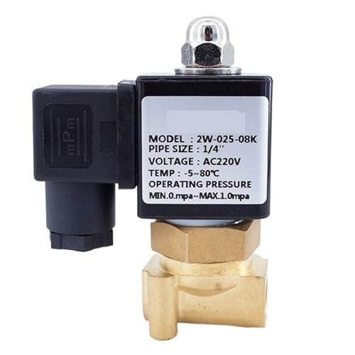 2-Wege-NO 2W025-08K/06K Kupferspulen-Wassermagnetventil G1/8 1/4 110 V 220 AC 12 24 DC Normalerweise geöffnetes Messingventil(1/8",DC12V) von LRPLLWNT