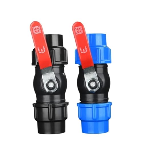 20/25 mm PE-Rohr Leitungswasserverteiler Kunststoff Schnellkugelhahn Anschluss Garten Landwirtschaft Bewässerung Wasserrohrverschraubungen(Blue,32mm) von LRPLLWNT