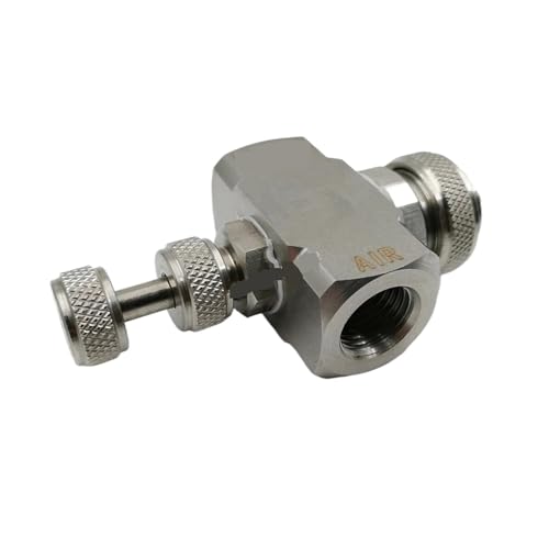 Druckluftzerstäubende Nebelstrahldüse, einstellbarer Feinnebelsprüher, Zwei-Flüssigkeits-Gas-Wasser-Mischsprühkopf, 1/4 Zoll(Siphon Flat Fan) von LRPLLWNT