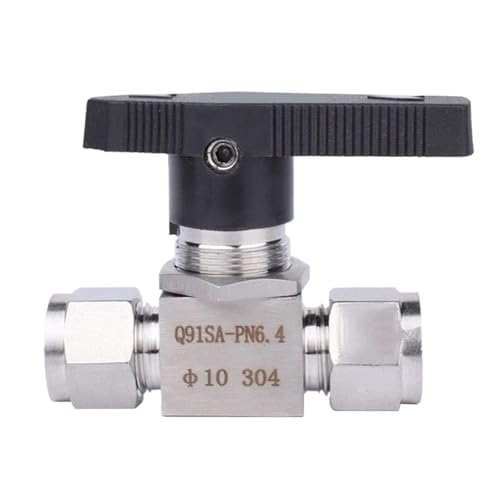 LRPLLWNT 304 Edelstahl Kompression Gerade Kugelhahn Rohr OD 1/8'' 1/4'' 3/8'' 1/2'' 3 4 6 8 10 12mm SS304(1/8") von LRPLLWNT