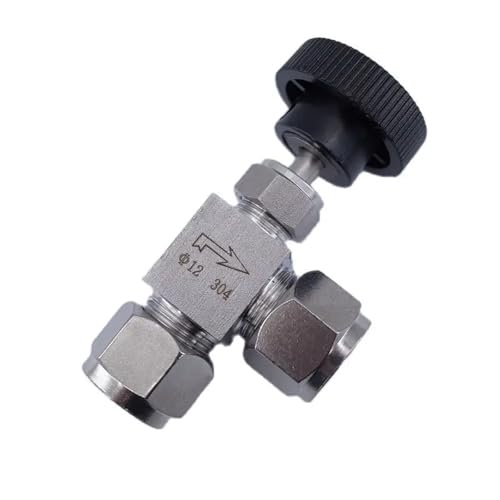 LRPLLWNT Einstellbare rechtwinklige Nadel 6 8 10 12 mm 1/8 1/4 3/8 Zoll Hartrohr SS304 Durchflussregelung Absperrhahn Nadelventil(8mm) von LRPLLWNT