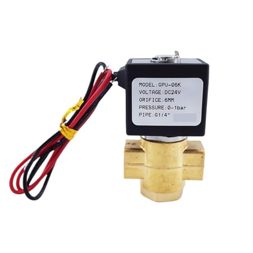 Messing-Wasser-Mini-Magnetventilanschluss 1/4 Zoll 1 mm/1,5 mm/2, mm/4/5/6 mm Normalerweise geöffnetes 12-V-Nulldruck-Startventil(4mm 4bar,DC24V_D1101X) von LRPLLWNT