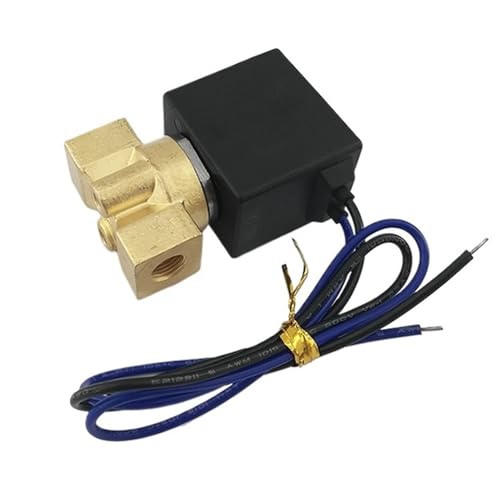 PU-02 bedrahteter Typ 2-Wege direktwirkend NC Messing G1/8" G1/4" Heißwasser-Öl-Magnetventil FKM-Dichtung Öffnung 2mm(1/8",AC 110V) von LRPLLWNT