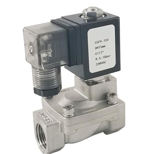 SPX-15 Top G1/2 Zoll Öffnung 15mm 16 Bar Normalerweise Geschlossen Magnetventil Edelstahl(AC 110V_EPDM) von LRPLLWNT