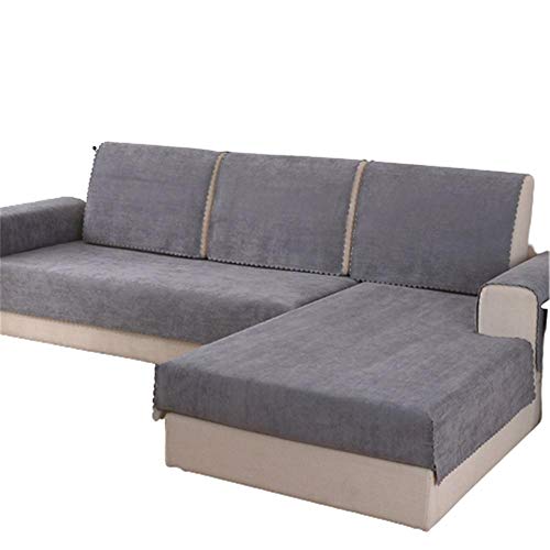 RPixc wasserdichte Couchhülle Anti-Urin-Sofabezüge Pet Sofa Schonbezug Universal Chaise Leder L Shaped Ecksofa,Gray,110 * 240cm von RPixc