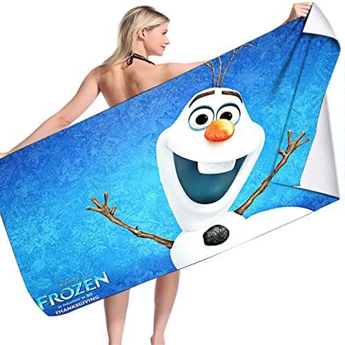 LRUD Strandtuch Für Kinder Mädchen,Olaf Duschtuch Strandtuch Badetuch 70 X 140,Badetuch Kinder,Mikrofaser Strandtuch XXL,Damen Mädchen (A03,70x140cm) von LRUD