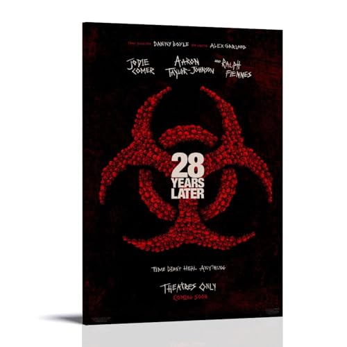 LRXDECOR Poster "28 Years Later", klassisches Horror-Leinwandposter, Retro-Wandkunst für Schlafzimmer, Zuhause, ästhetische Dekoration, 20 x 30 cm Rahmen von LRXDECOR