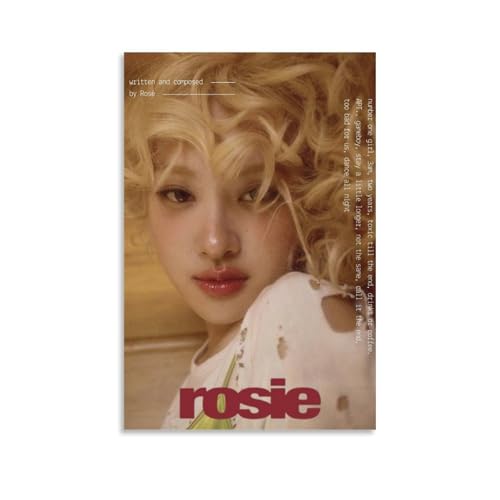 LRXDECOR Rose-Rosie Fashion Canvas Poster Kpop Star Hit Aesthetic Wall Art Print for Modern Home Decor 50x75cm No Frame von LRXDECOR