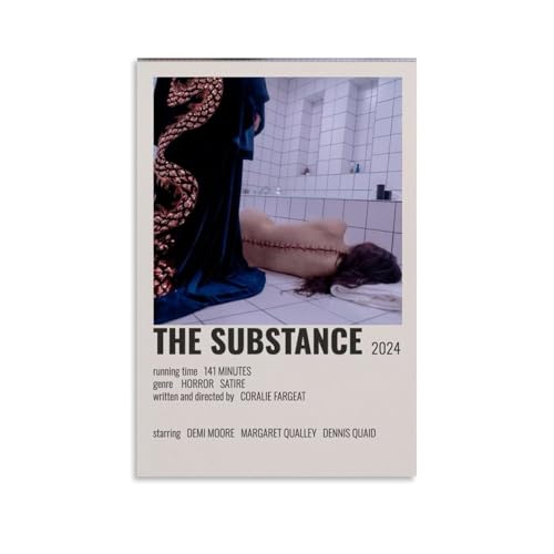 LRXDECOR The Substance Poster, klassisches Filmposter auf Leinwand, Wandkunstdruck, für modernes Zuhause, Schlafzimmer, ästhetische Dekoration von LRXDECOR