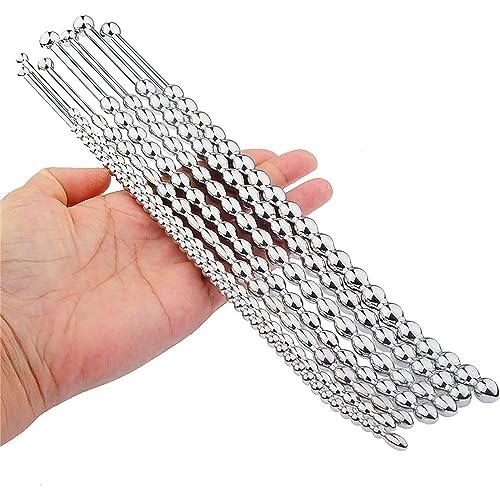 BDSMLV 6 Set Penis Plug Dilator Harnröhre Edelstahl Dilator Prostata Massage Katheter Stimulator Harnröhrenstimulation Sex Spielzeug Für Die Männer Für Anfänger Und Profis,6 Set,Silver von LRXETSHOP