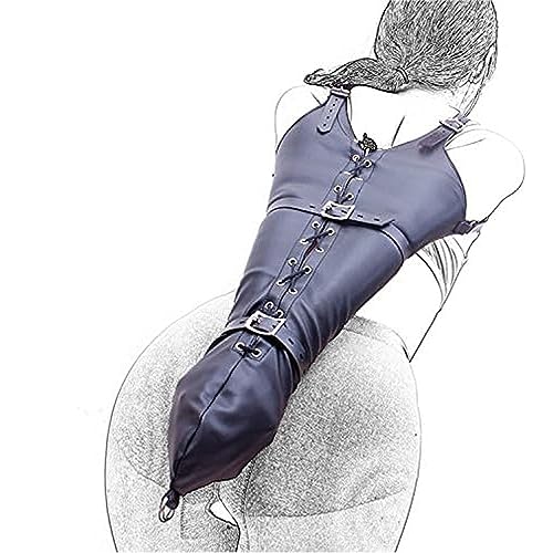BDSMLV Ankle Bag Sexy Underwear for Sex Self-Bondage Straight Jacket Sex Extreme for Women Handcuffs Sex Bed Bondage Body BDSM Handcuffs Straight Jacket Costume Ankle Bag,M,Black von LRXETSHOP