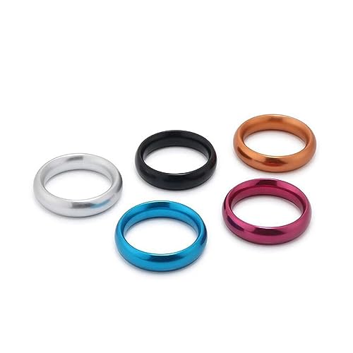 BDSMLV Metall Penisring Hodenring Eichelring 5 Farben 3 Größen Cockring Penis Erotik Bondage Penisübung Männer Sexspielzeug Für Längere Erektion Und Verzögerung Der Ejakulation,50mm, Rot von LRXETSHOP