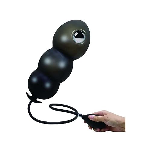 BDSMLV Plug with Inflatable Pump Dildo Balls Inflatable Stretcher Adjustable for Vaginal Stretching BDSM Sex Toy Extreme for Couples Fetish,30cm,Black von LRXETSHOP